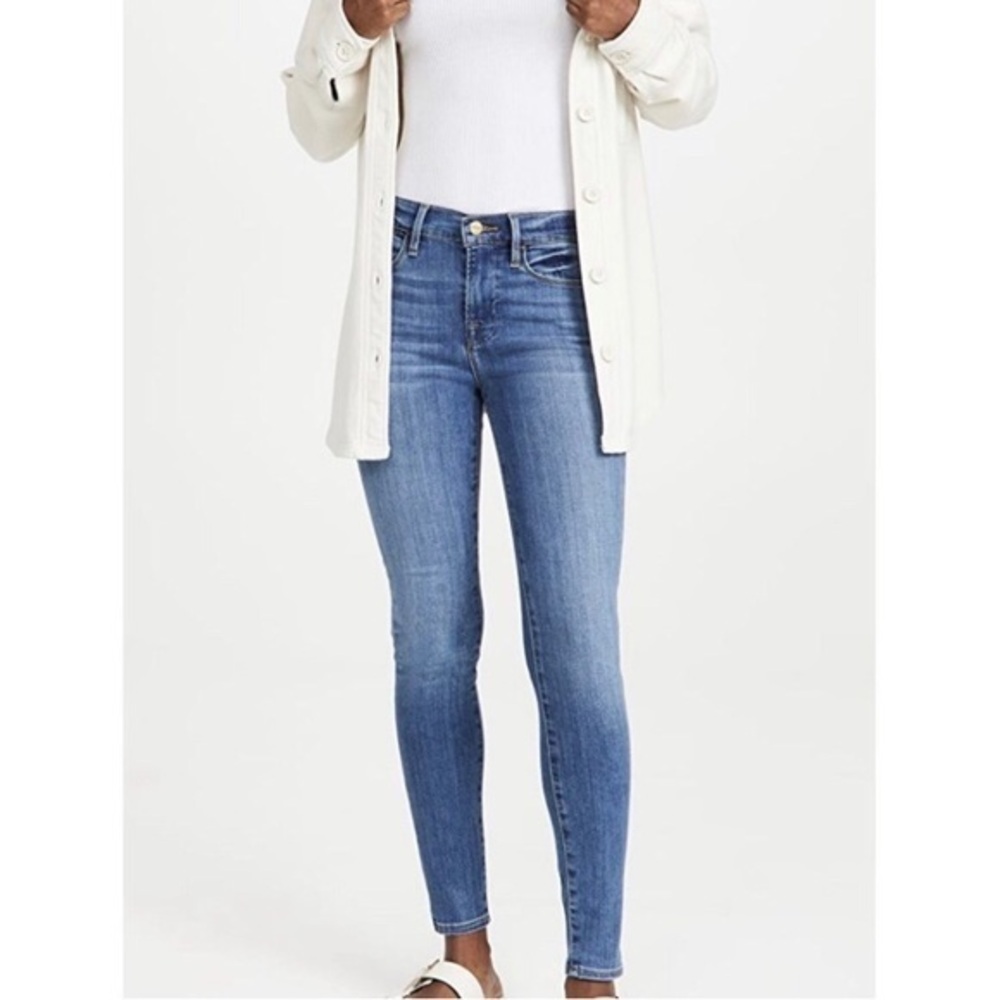 Frame Le High Skinny Denim Jeans Blue